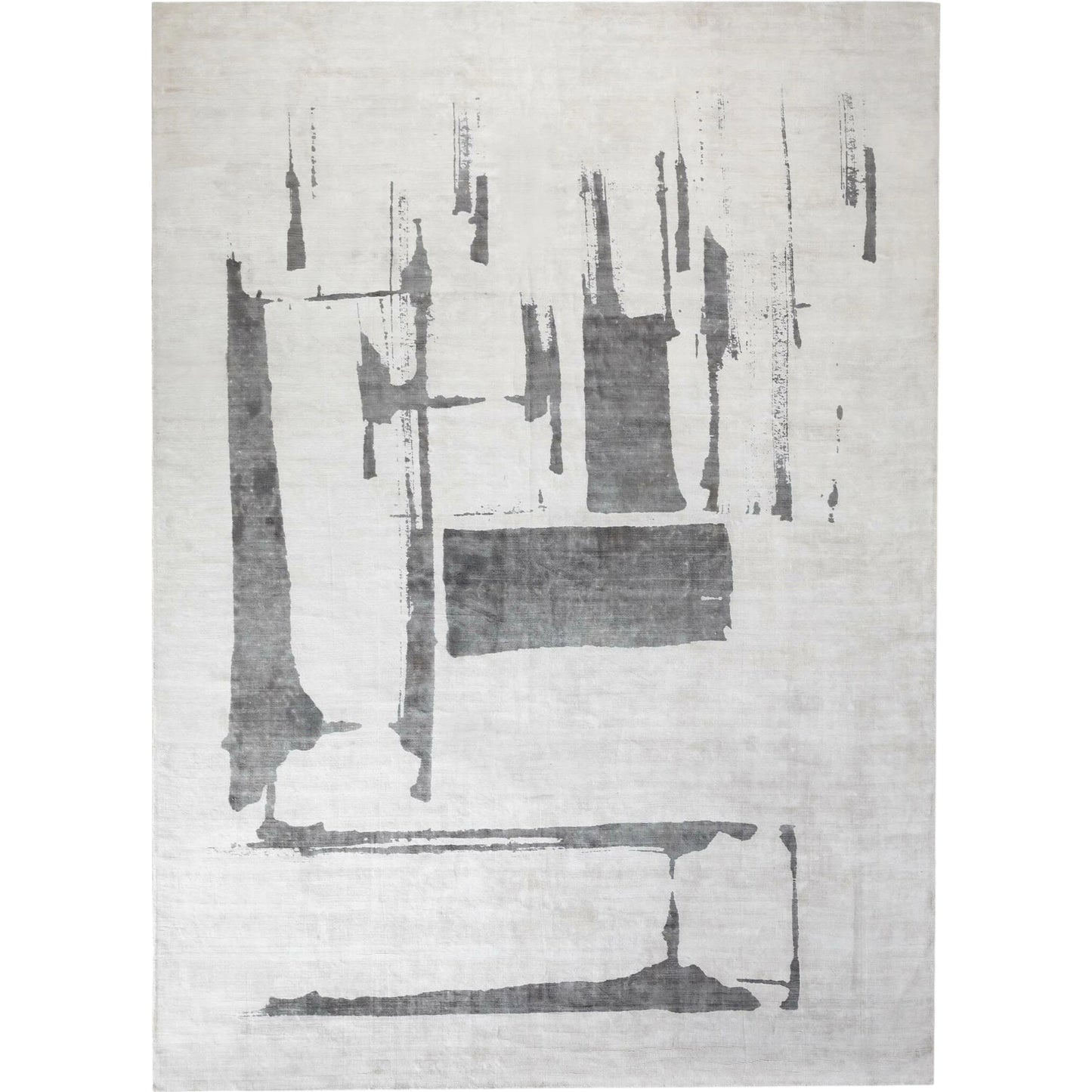 001 SR-827719,SR-827720,SR-827721,SR-827722 | Primary Silo | Edifice Rug by Global Views in cream, charcoal. Made from 80% viscose, 20% cotton (backing) in a unique style.
