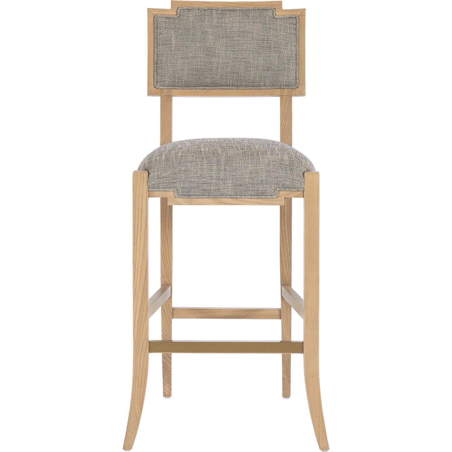 004 SI-2191781 | Additional Silo | Melanie Bar Stool by Currey and Company in blonde ash wood, brass. Made from ash wood, brass in a transitional style.