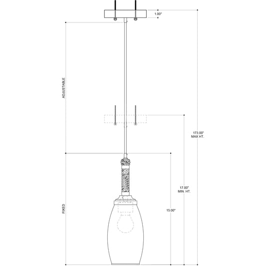 Hightider Pendant by Currey and Company in french black, natural rope. Made from wrought iron, abaca rope, recycled glass in a modern style.