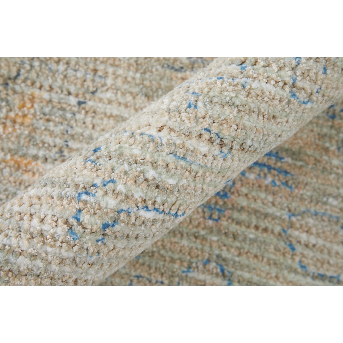 004 SI-2158711,SI-2158712,SI-2158713,SI-2158714,SI-2158715,SI-2158716 | Closeup | Caldwell Rug - 8798978F by Feizy in brown, tan, blue. Made from wool, viscose in a unique style.