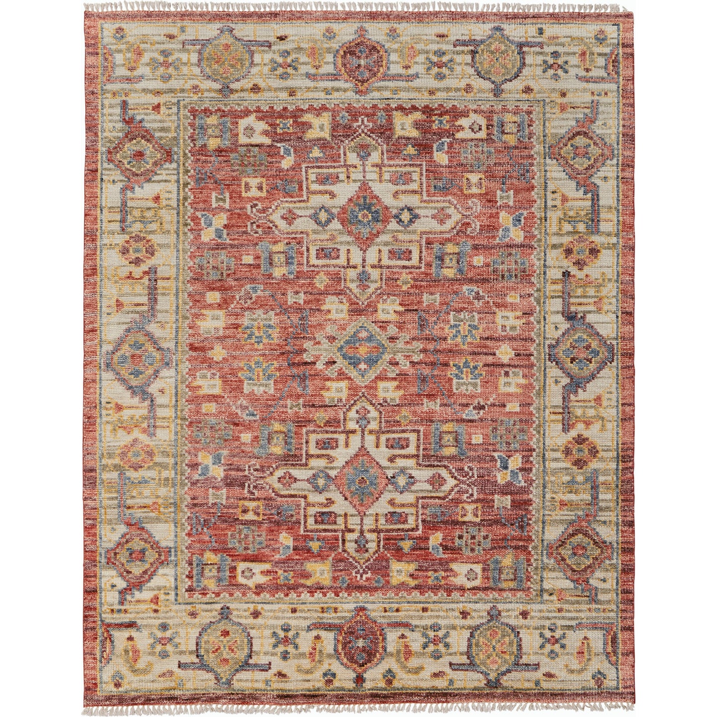 001 SI-2158849 | Primary Silo | Fillmore Transitional Rug - FIL69CKF by Feizy in red, ivory, gold. Made from wool in a unique style.