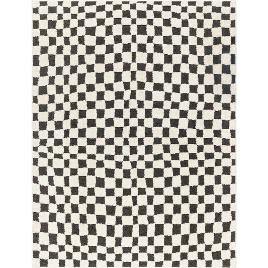 003 SI-2050555,SI-2050556,SI-2050557,SI-2050558 | Primary Silo | Freud FEU-2302 Rug by Livabliss in black, ivory. Made from face: 100% polyester, warp: 100% polyester in a unique style.