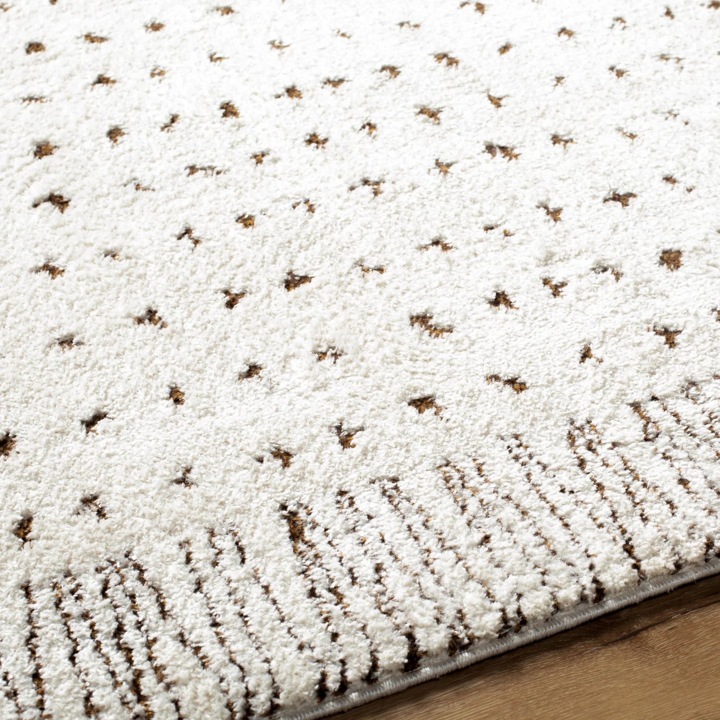 006 SI-2167731,SI-2167732,SI-2167733,SI-2167734,SI-2167735 | Closeup | Freud Rug - 492345 by Livabliss in ivory, brown. Made from polyester in a unique style.