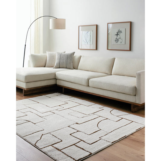 Freud Rug - 492353 by Livabliss in ivory, brown. Made from polyester in a unique style.