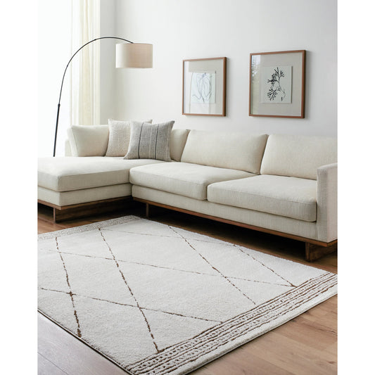 Freud Rug - 492361 by Livabliss in ivory, brown. Made from polyester in a unique style.