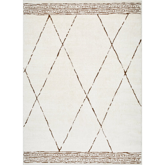 Freud Rug - 492361 by Livabliss in ivory, brown. Made from polyester in a unique style.