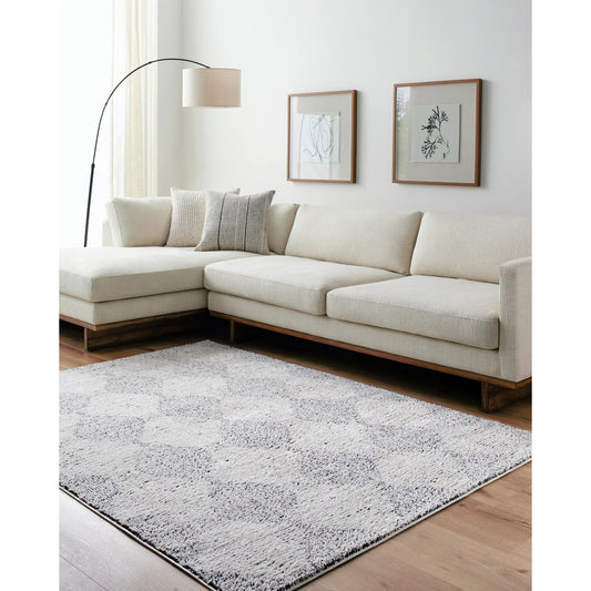 Freud FEU-2332 Rug by Livabliss in ivory, black. Made from polyester in a unique style.