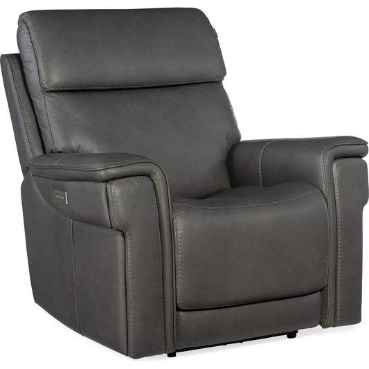 Lyra Zero Gravity Power Recliner by Hooker Furniture. Made from leather in a traditional style.