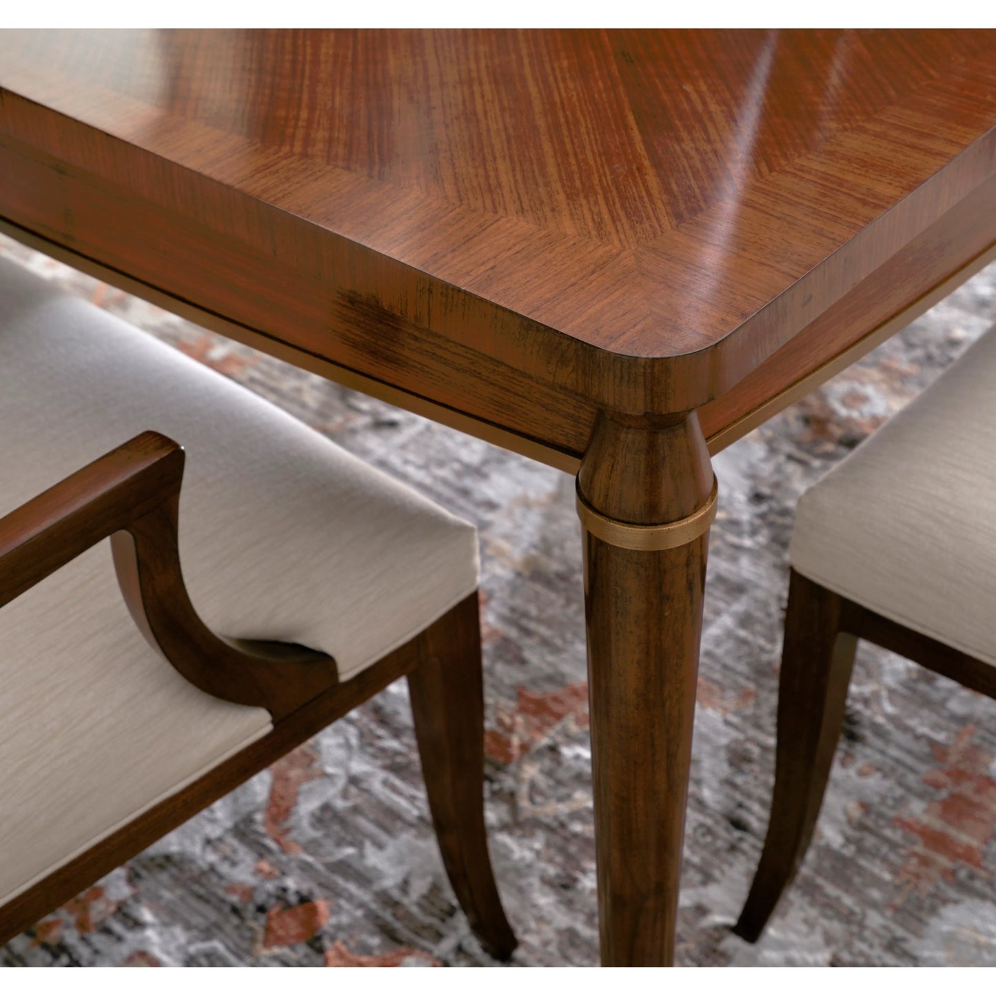 020 SI-1991091 | Lifestyle | Toulouse Walnut Dining Table by Jonathan Charles in walnut. Made from walnut quarter figured veneer in a modern style.