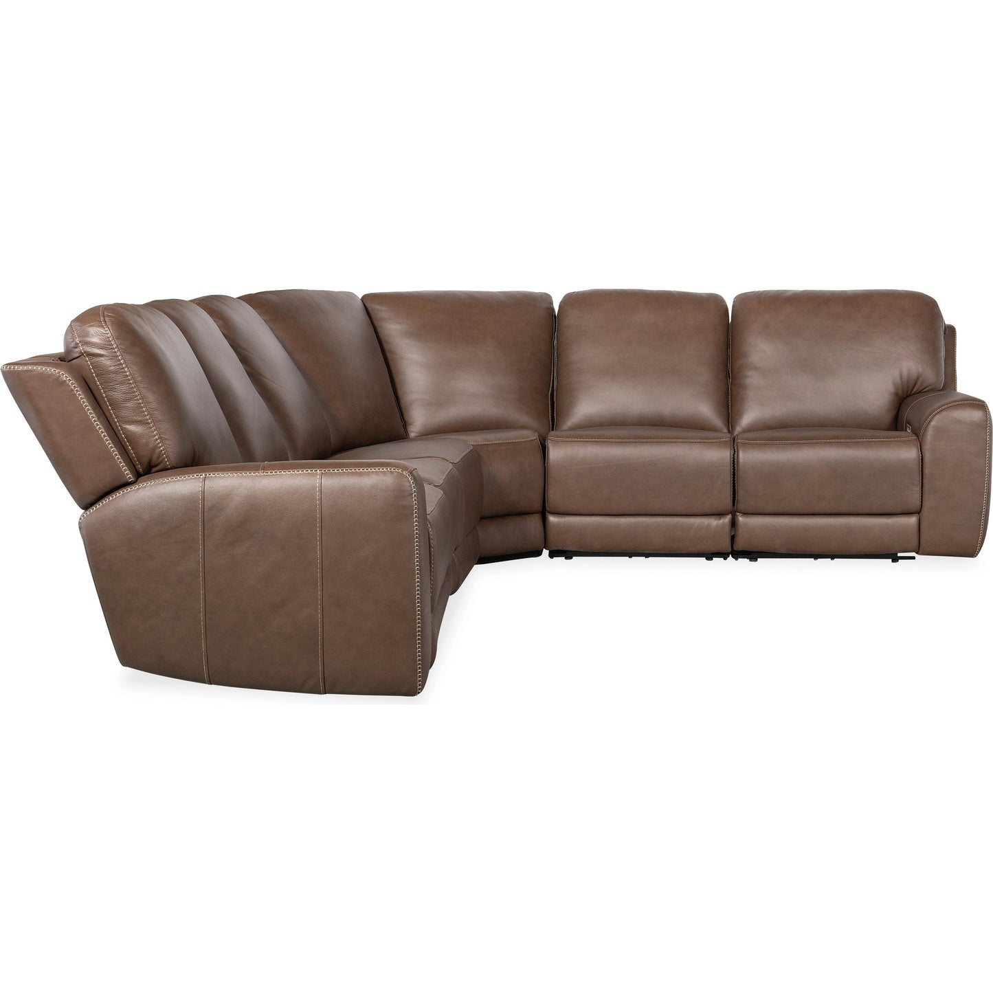 004 SI-2133817 | Additional Silo | Torres 6 Piece Sectional by Hooker Furniture in sorrento mocha. Made from leather, sorrento mocha (semi-aniline top grain with splits) in a traditional style.