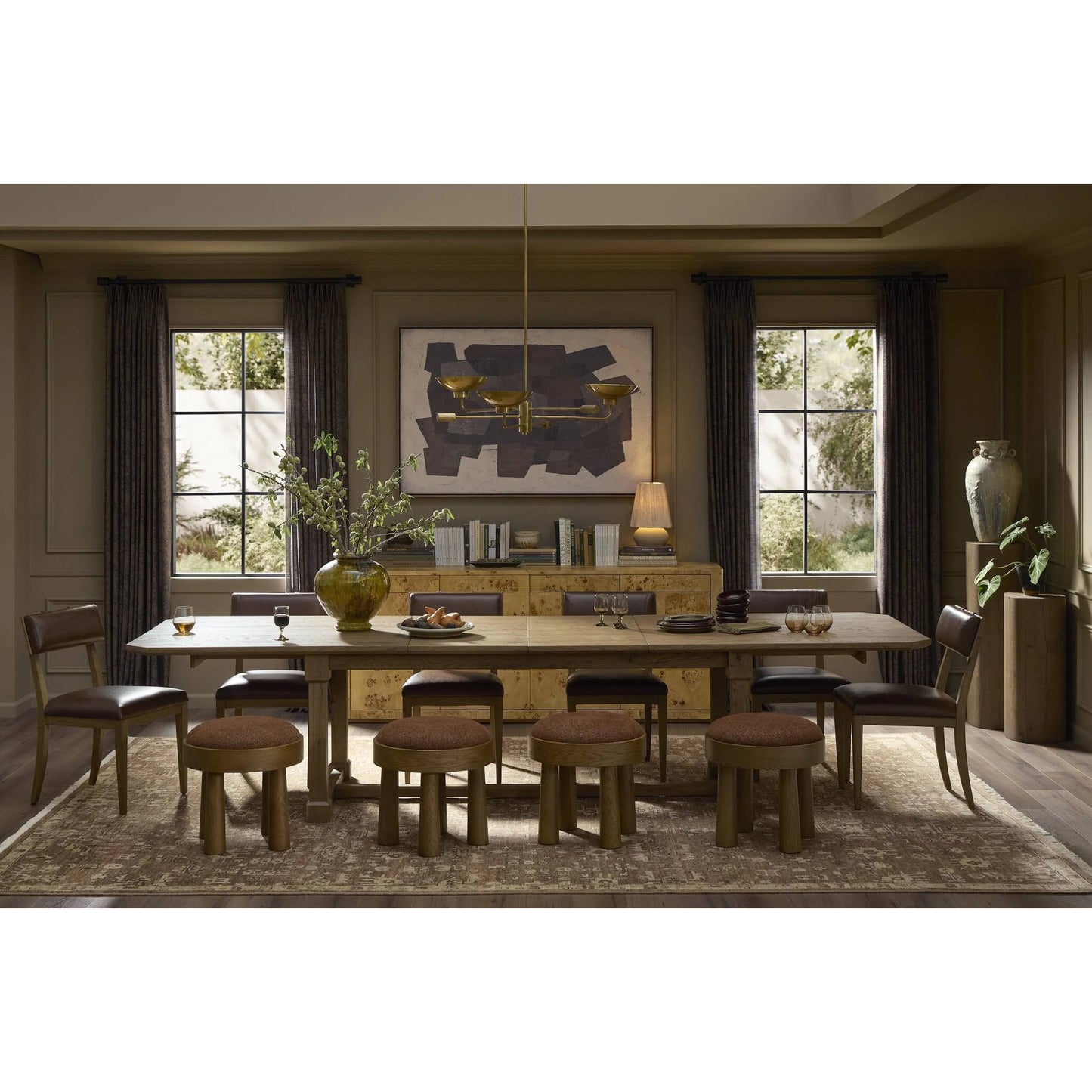 011 SI-2446602 | Lifestyle | Lund Chandelier by Four Hands in burnt brass. Made from brass in a modern style.