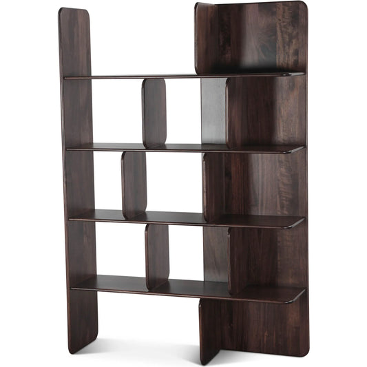 Hawker 48" Bookshelves by World Interiors in brown and dark sienna. Made from mango wood in a transitional style.