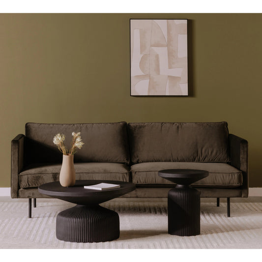 Yoli Coffee Table by Moe's Home Collection in black. Made from aluminum in a modern style.