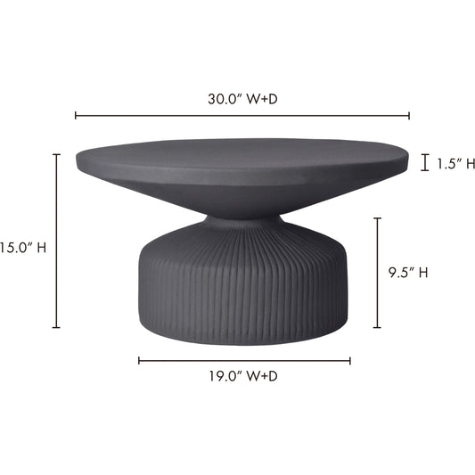 Yoli Coffee Table by Moe's Home Collection in black. Made from aluminum in a modern style.