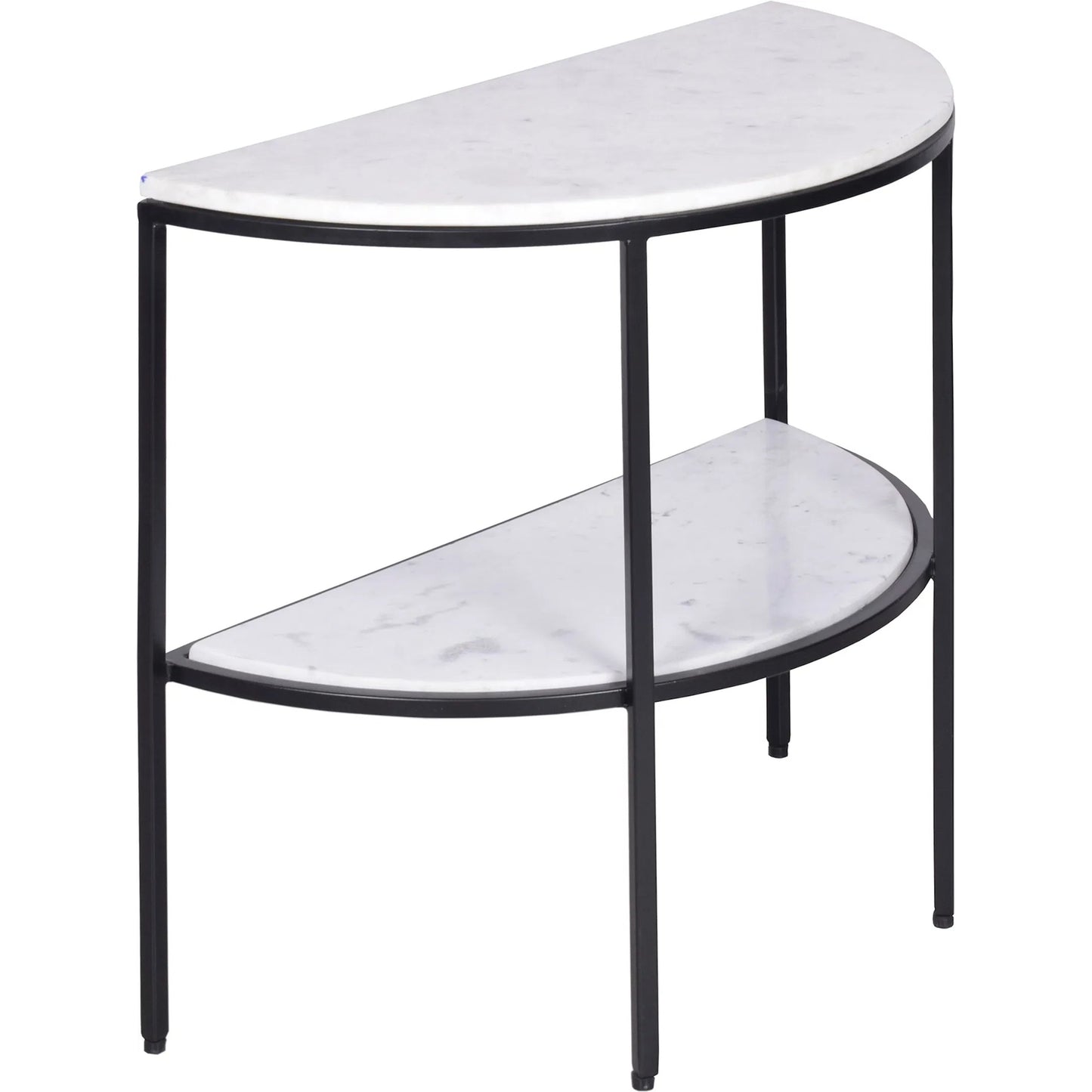001 SI-2253810 | Primary Silo | Lazlo Side Table by Moe's Home Collection in black. Made from iron, white marble top in a unique style.