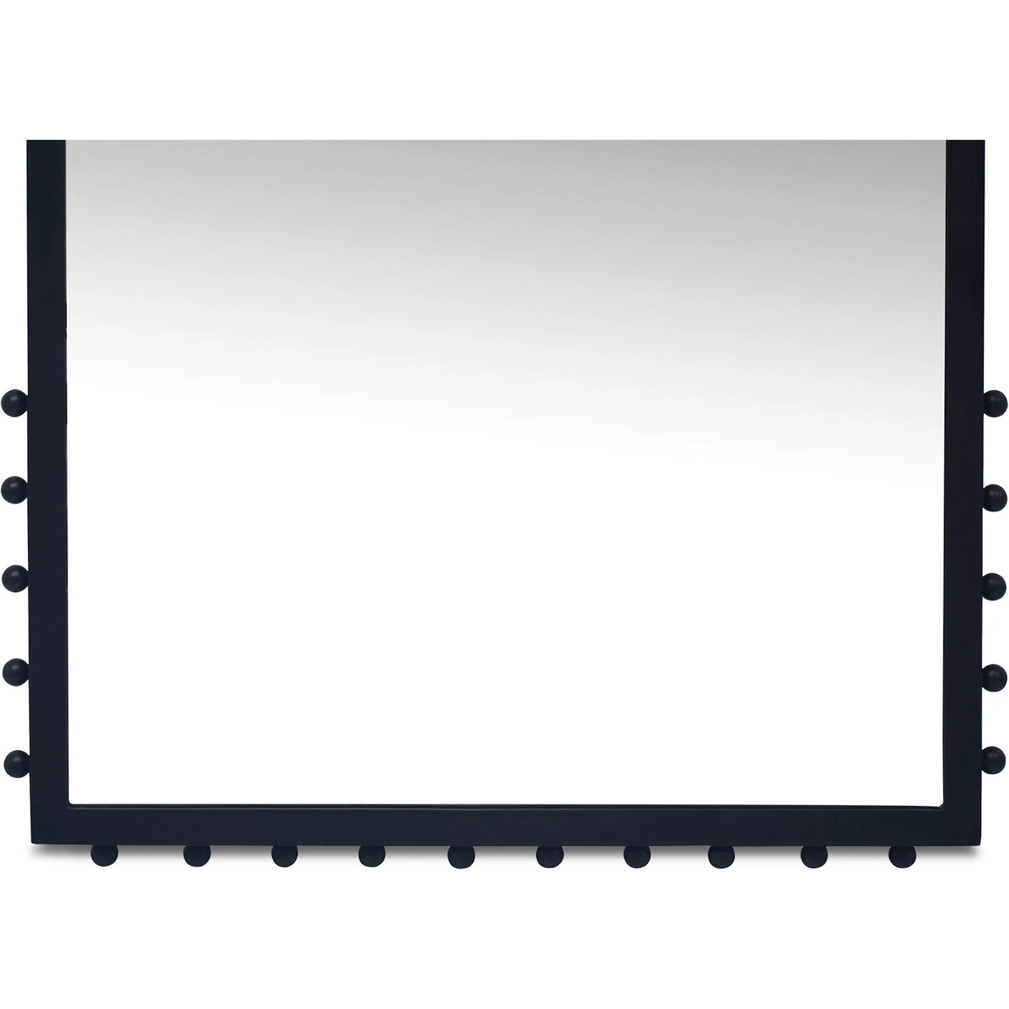 004 SI-2441384 | Closeup | Figaro Floor Mirror by Moe's Home Collection in black. Made from cast aluminum, glass mirror, mdf back in a transitional style.