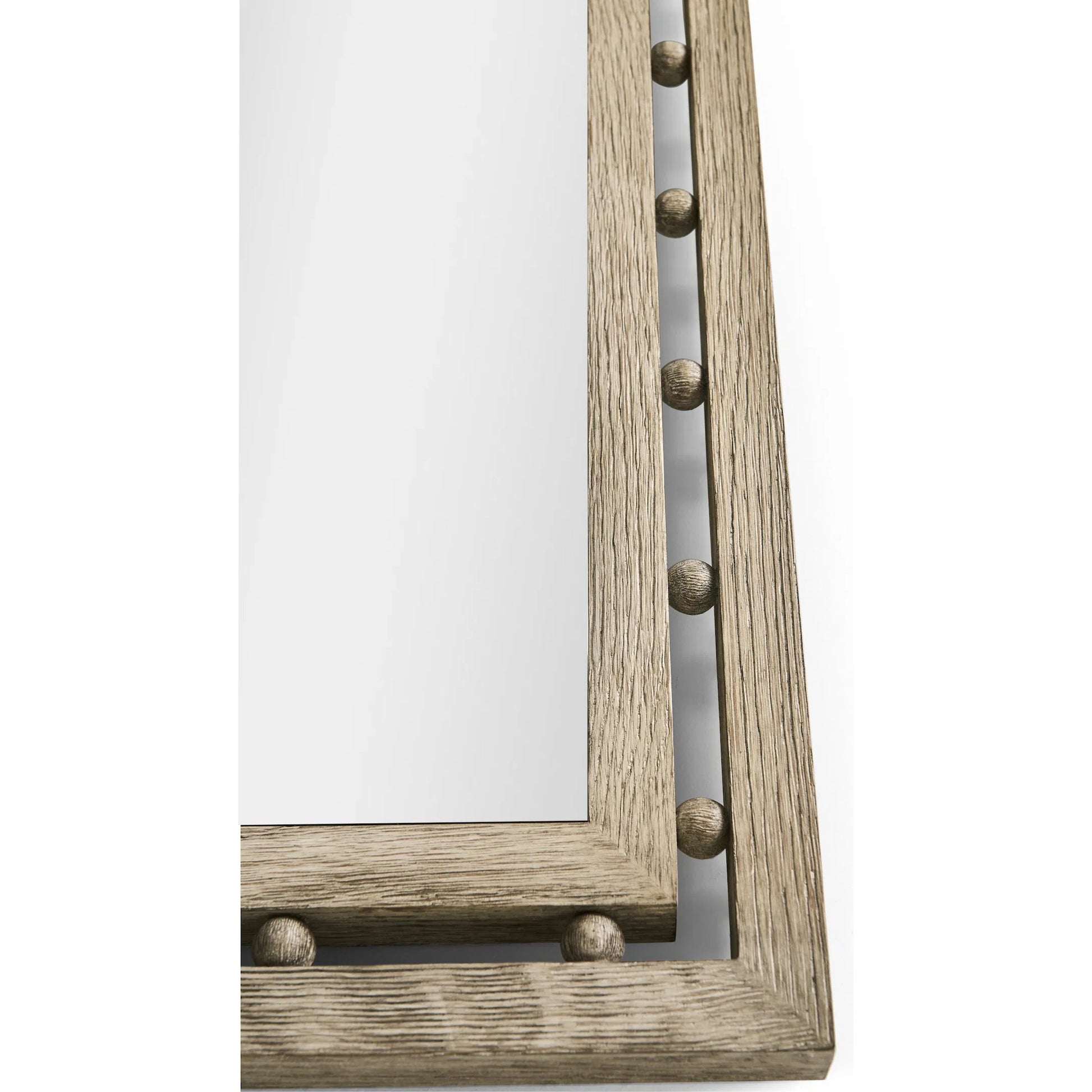 Morris Mirror by Jonathan Charles in grey and greyed oak. Made from oak, oak veneer, mirror in a transitional style.
