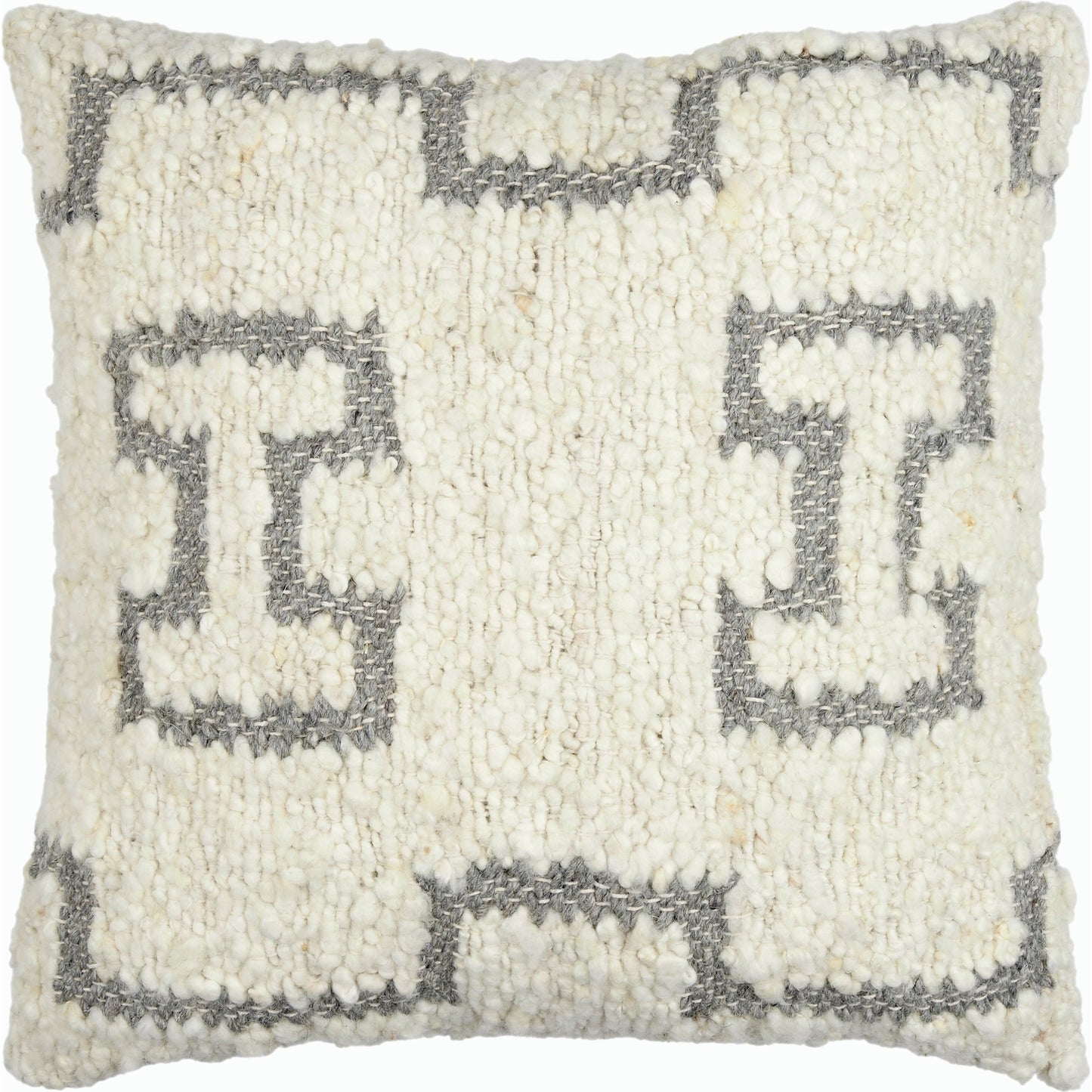 001 SI-2098900,SI-2098901,SI-2098903,SI-2098904,SI-2098906,SI-2098907 | Primary Silo | Figuration Pillow - 493455 by Surya in cream, gray. Made from wool, cotton in a modern style.