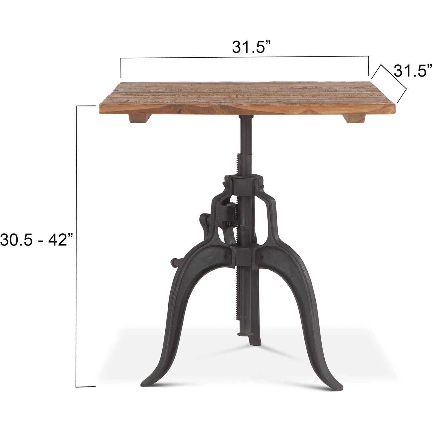 004 SR-876840 | Unknown | Artezia Adjustable Dining Table by World Interiors in brown and natural, matte black. Made from teak wood, iron in a modern style.