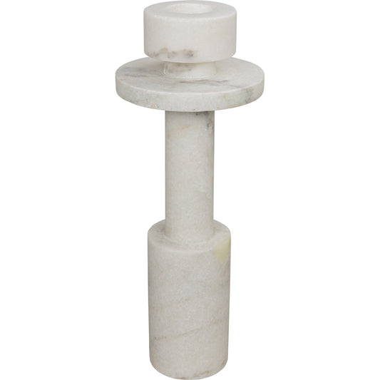 Shine Candle Holder by Noir in white stone. Made from unique in a modern style.