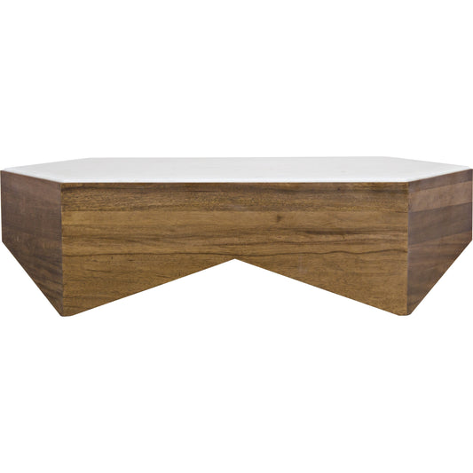 Amsterdam Coffee Table by Noir in dark walnut. Made from walnut, quartz in a modern style.
