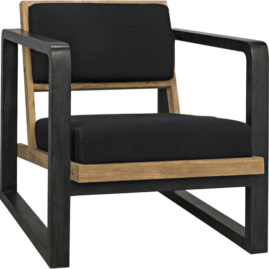 001 S-335076 | Primary Silo | Mala Chair by Noir in charcoal black. Made from sungkai in a modern style.
