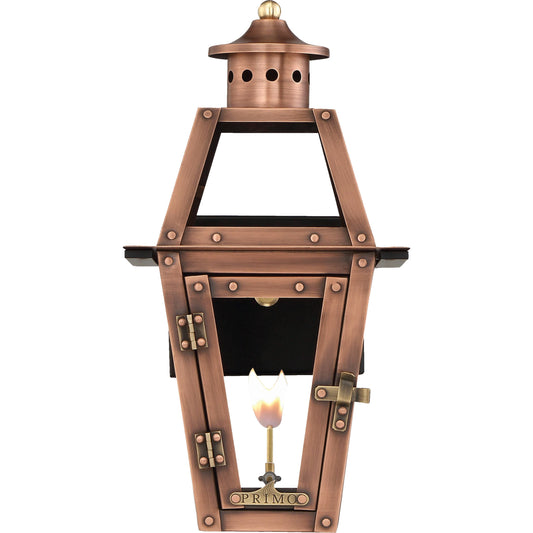 Orleans Gas Lantern by Primo Lighting in aged copper. Made from copper in a modern style.