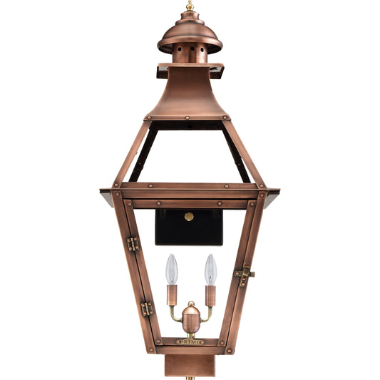 Jackson Electric Lantern by Primo Lighting in aged copper. Made from copper in a cottage & farmhouse style.