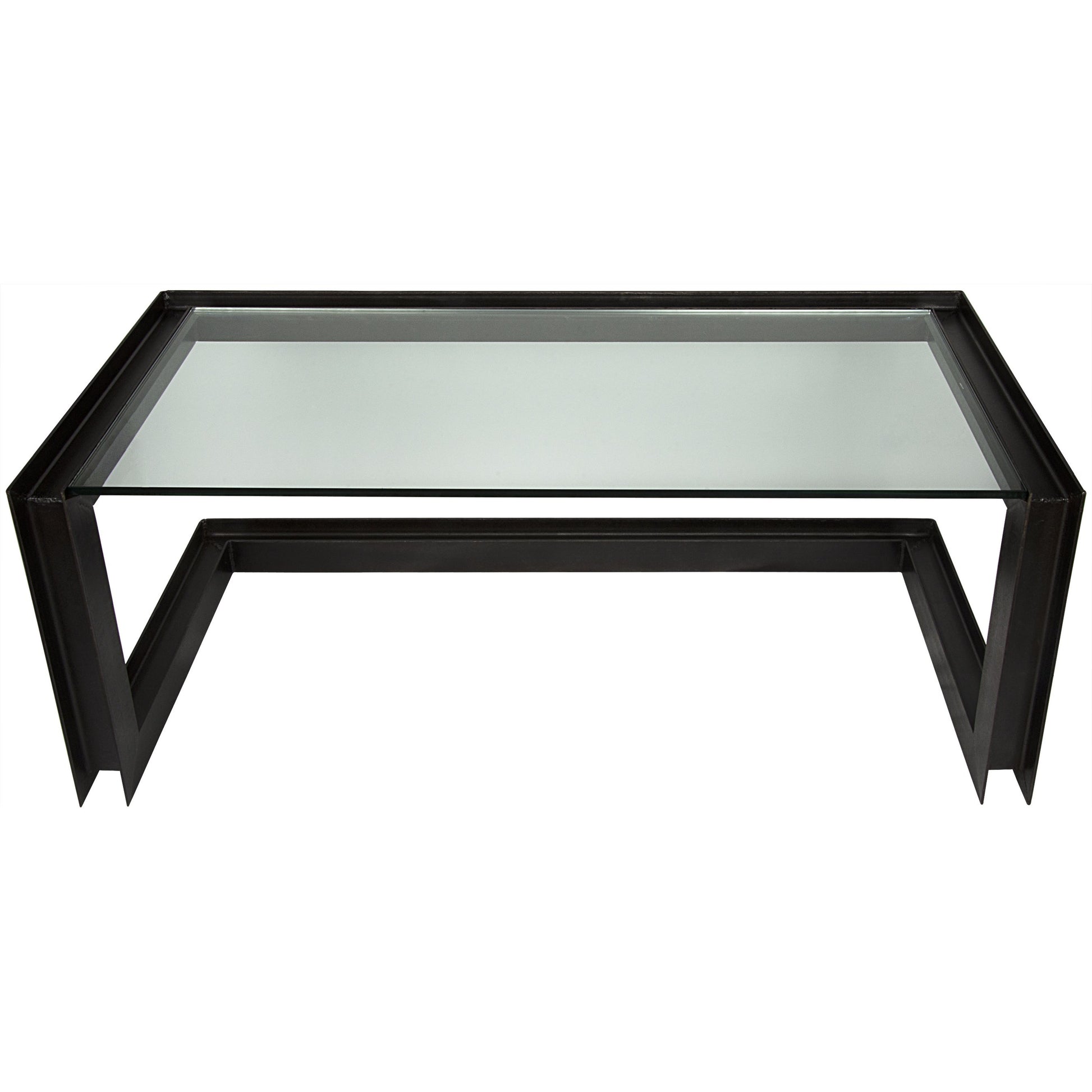 Structure Metal Desk by Noir in metal, glass. Made from metal, glass in a modern style.