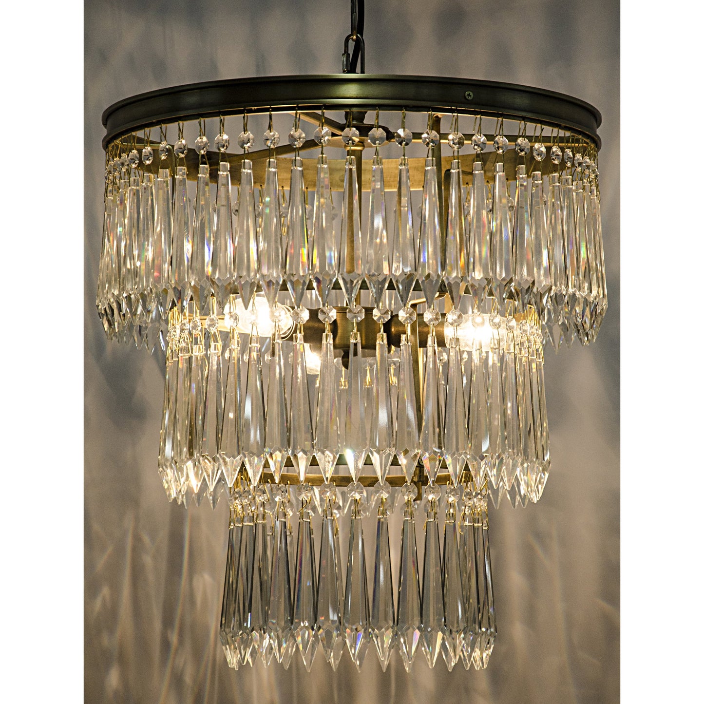 002 S-335606 | Additional Silo | Venice Chandelier by Noir in antique brass. Made from metal, glass in a traditional style.