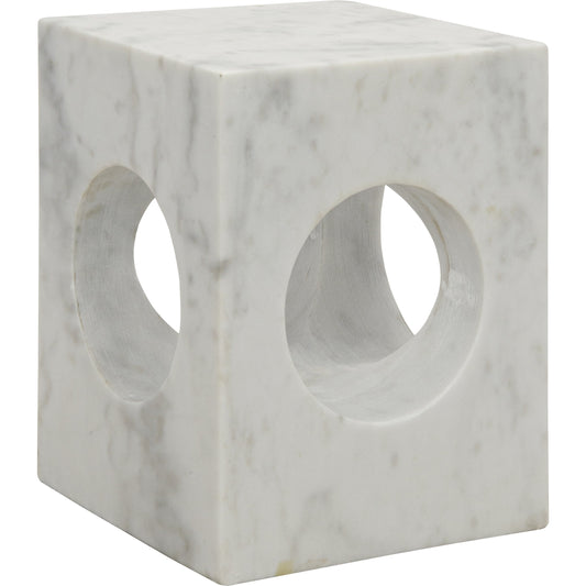Merlin Side Table by Noir in marble. Made from marble in a transitional style.