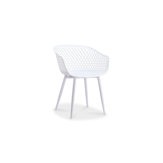 Piazza Outdoor Chair (Set of 2) by Moe's Home Collection. Made from polypropylene seat, powder-coated metal legs in a modern style.