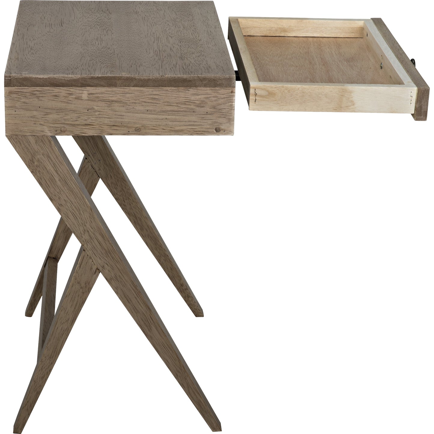 005 S-335292 | Additional Silo | Peter Side Table by Noir in washed walnut. Made from walnut in a modern style.