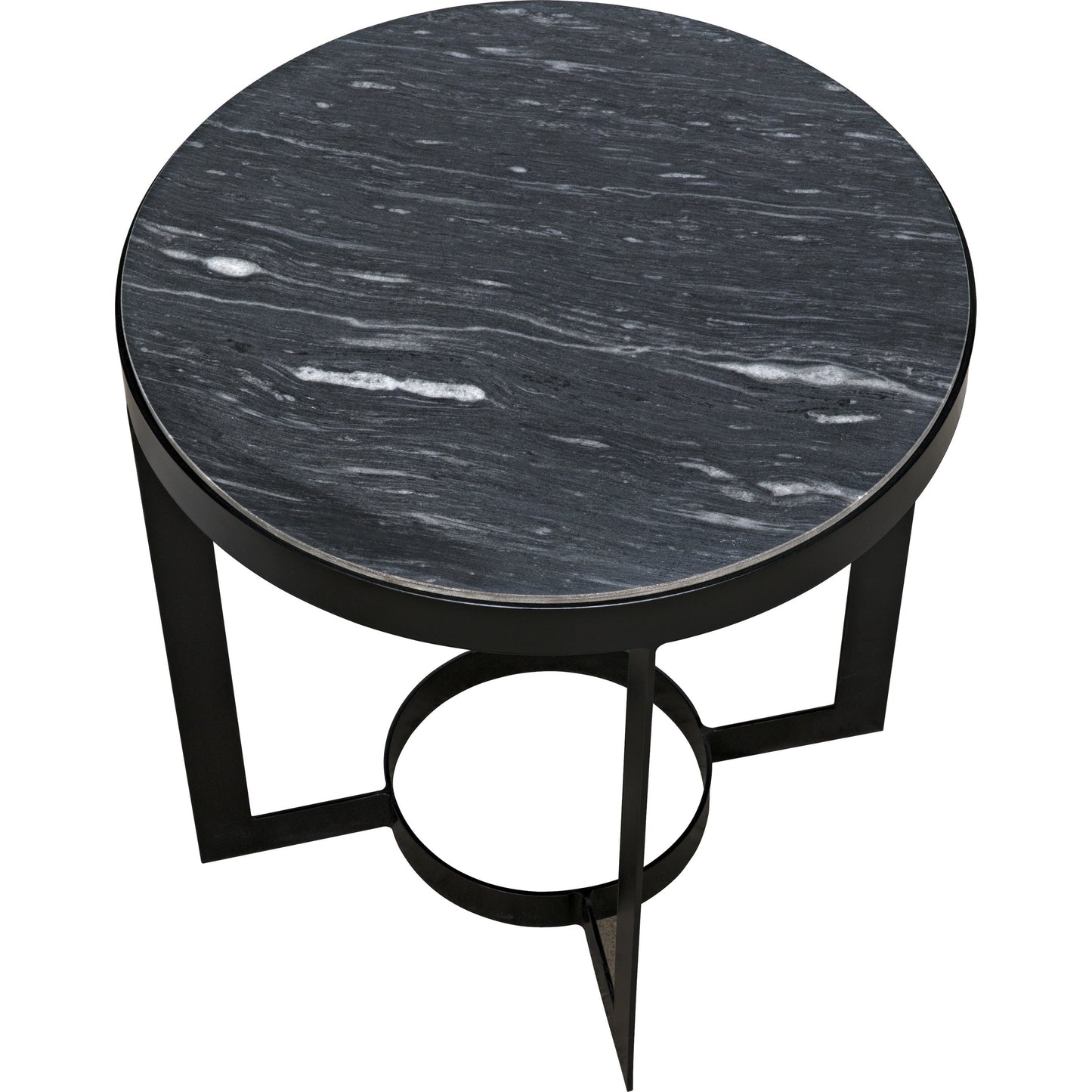 004 S-335268 | Additional Silo | Parker Side Table by Noir in metal, black marble. Made from metal, marble in a transitional style.