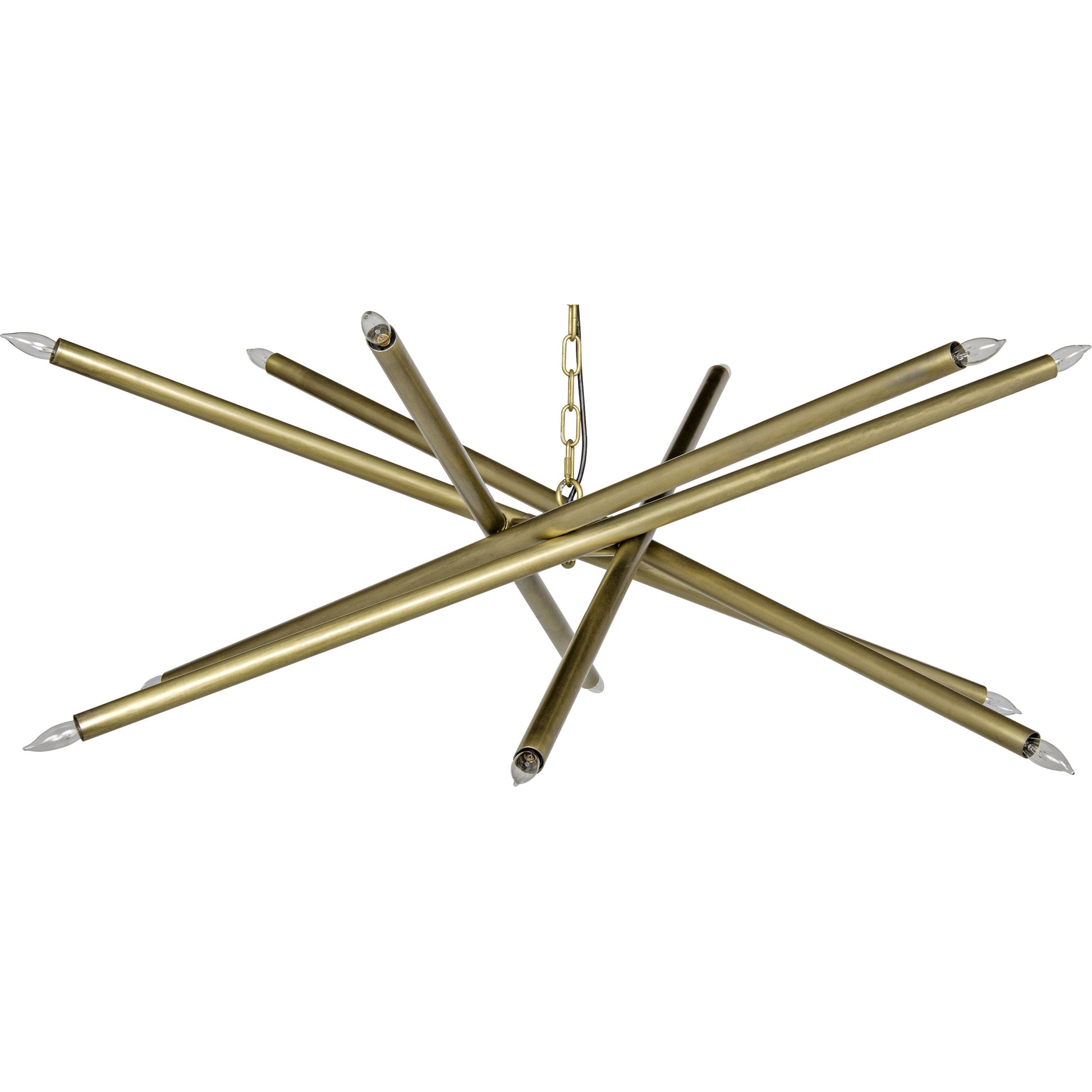 Ikram Chandelier by Noir in antique brass. Made from metal in a modern style.