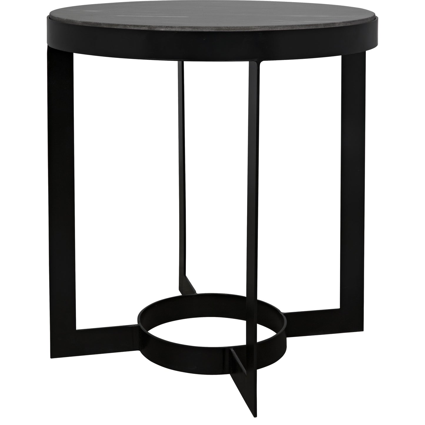 001 S-335268 | Primary Silo | Parker Side Table by Noir in metal, black marble. Made from metal, marble in a transitional style.
