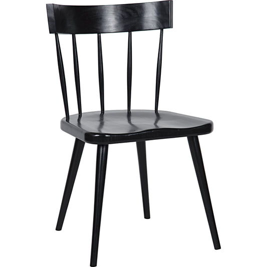 Esme Chair by Noir in hand rubbed black. Made from mahogany in a cottage & farmhouse style.