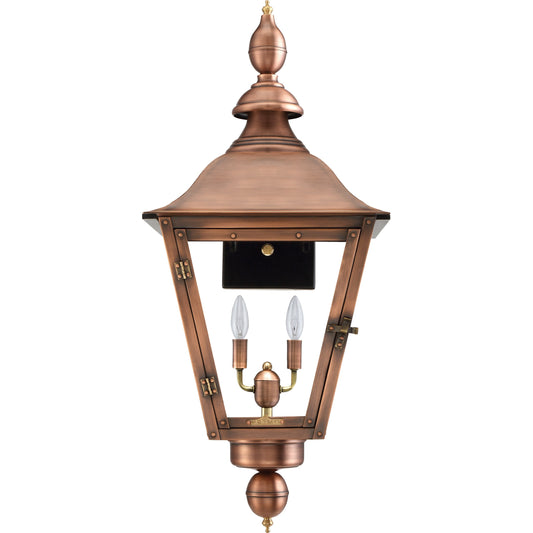 Oak Alley Electric Lantern by Primo Lighting in aged copper. Made from copper in a traditional style.