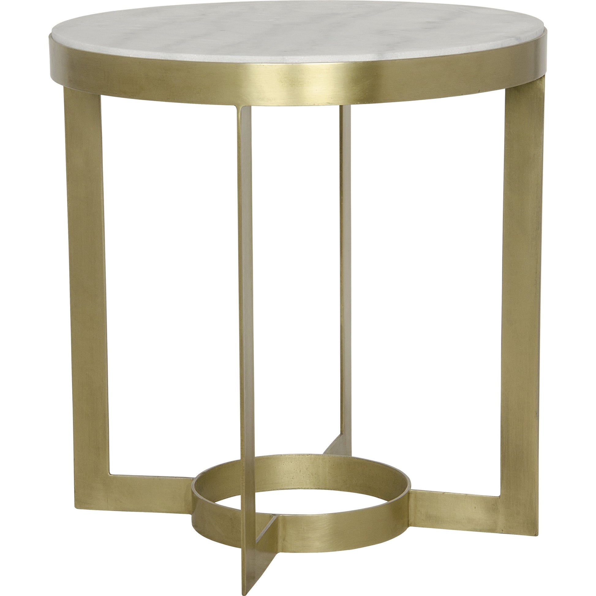 Parker Side Table by Noir in metal, black marble. Made from metal, marble in a transitional style.