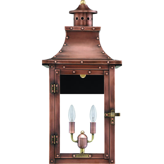 Royal Electric Lantern by Primo Lighting in aged copper. Made from copper in a traditional style.