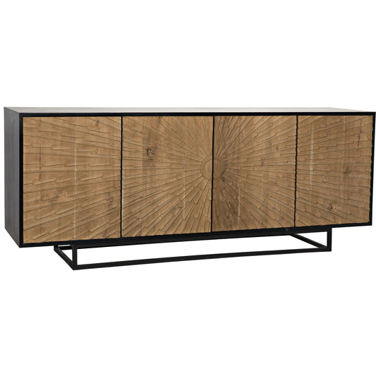 Ra Sideboard by Noir in hand rubbed black. Made from mahogany, teak in a eclectic & global style.