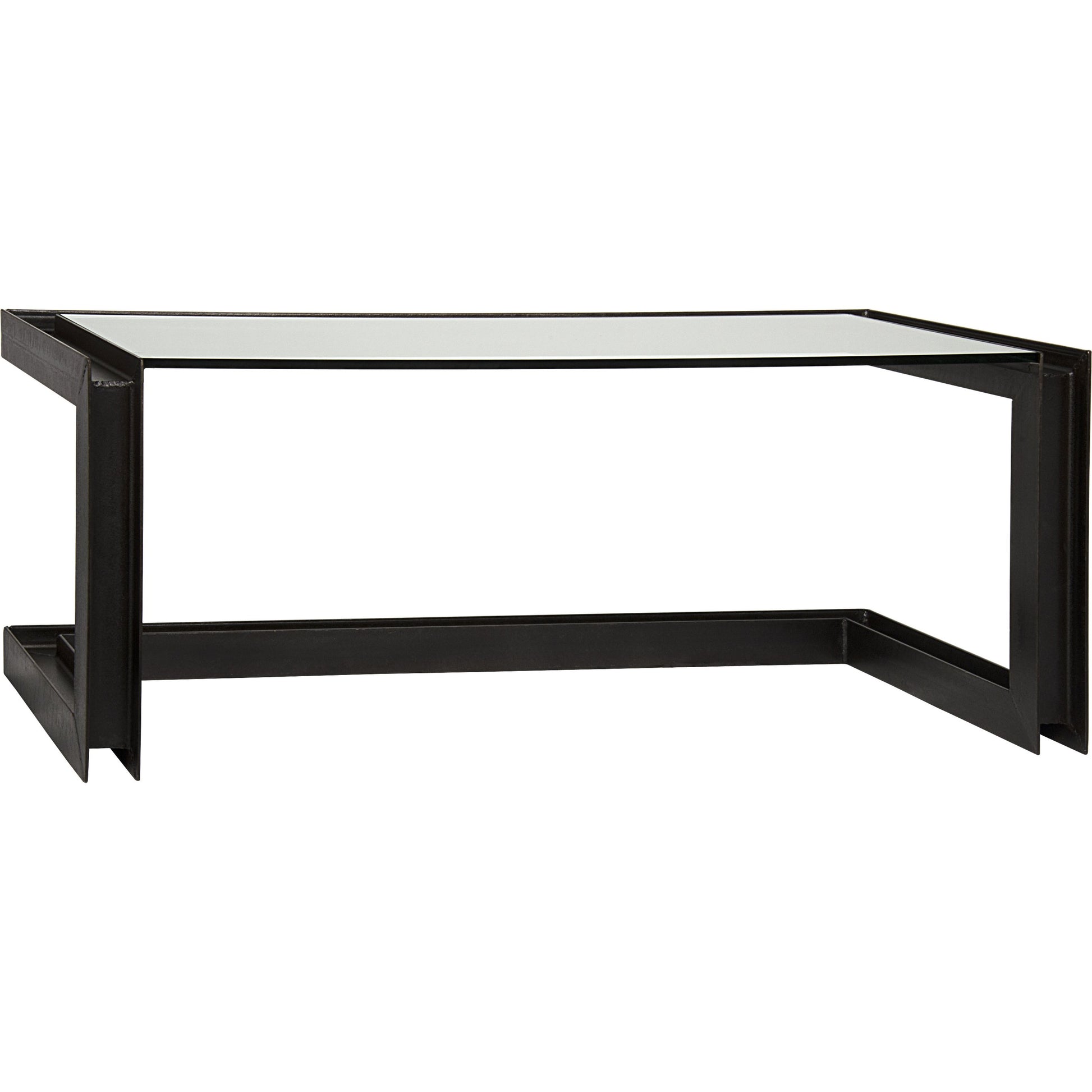 Structure Metal Desk by Noir in metal, glass. Made from metal, glass in a modern style.