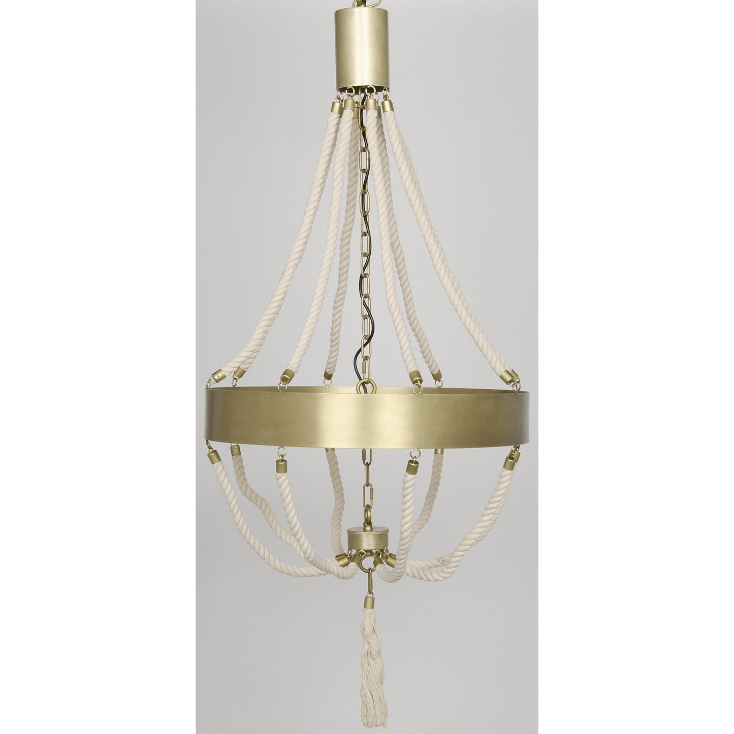 002 S-334311 | Additional Silo | Alec Chandelier by Noir in antique brass. Made from metal, rope in a transitional style.