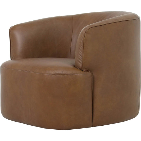 000 SI-2452786 | Primary Silo | Fireside Swivel Club Chair by LH Imports in black. Made from buffalo leather, meranti wood, foam, steel in a traditional style.