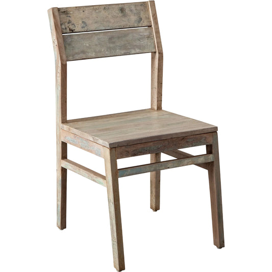 Cordoba Dining Chair by World Interiors in teal and vintage teal. Made from teak wood in a cottage & farmhouse style.