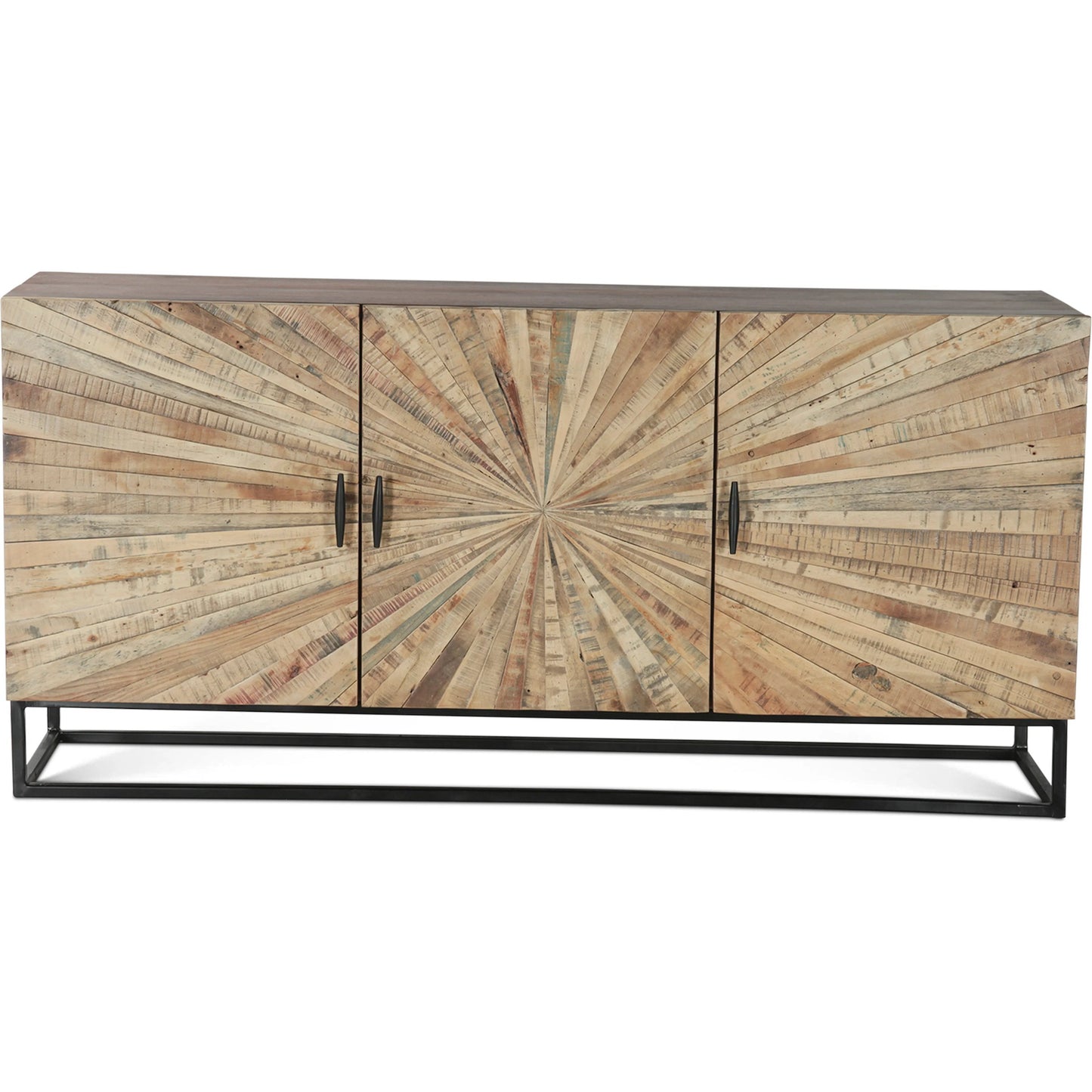 001 SI-2243030 | Primary Silo | Sunburst Sideboard by World Interiors in brown and natural. Made from reclaimed hardwood in a transitional style.