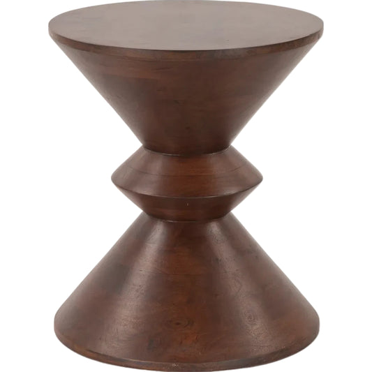 001 SI-2243024 | Primary Silo | Palm Desert Modern Two Tone Side Table by World Interiors in brown and royal brown. Made from mango wood in a transitional style.