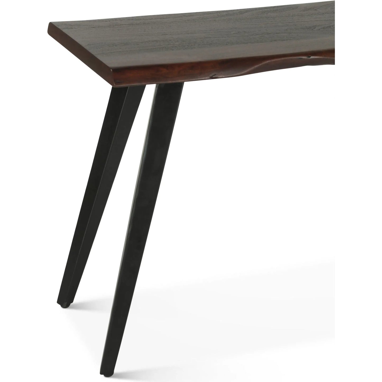 004 SI-2242908 | Closeup | Knoxville Console Table by World Interiors in browns and walnut. Made from acacia wood iron in a transitional style.