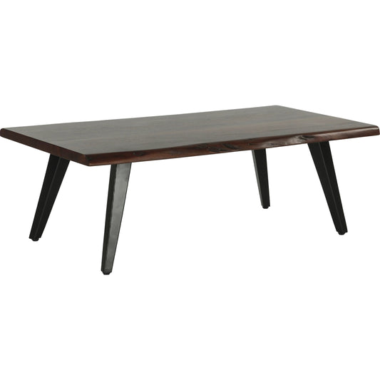 Knoxville Coffee Table by World Interiors in browns and walnut. Made from acacia wood iron in a transitional style.