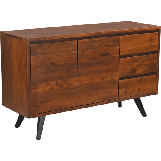 001 SI-2242905 | Primary Silo | Knoxville 54" Sideboard by World Interiors in browns and walnut. Made from acacia wood iron in a transitional style.